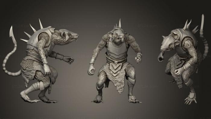 Figurines heroes, monsters and demons (Mors Clan3, STKM_0989) 3D models for cnc